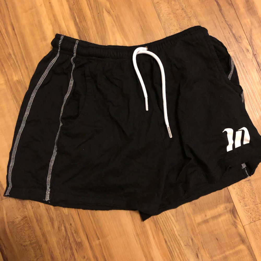 Black Athletic Bodybuilding Gym Shorts Muscle Nation